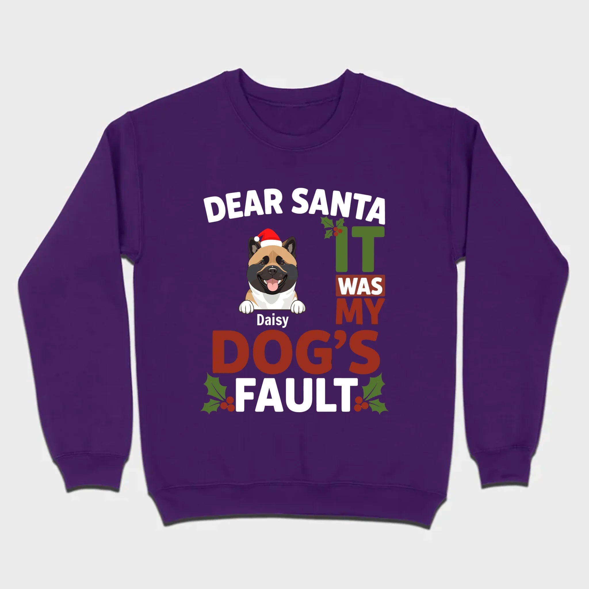 Dog Lover Christmas Shirt – Dear Santa It Was My Dog’s Fault Personalized Gift - 89Prints