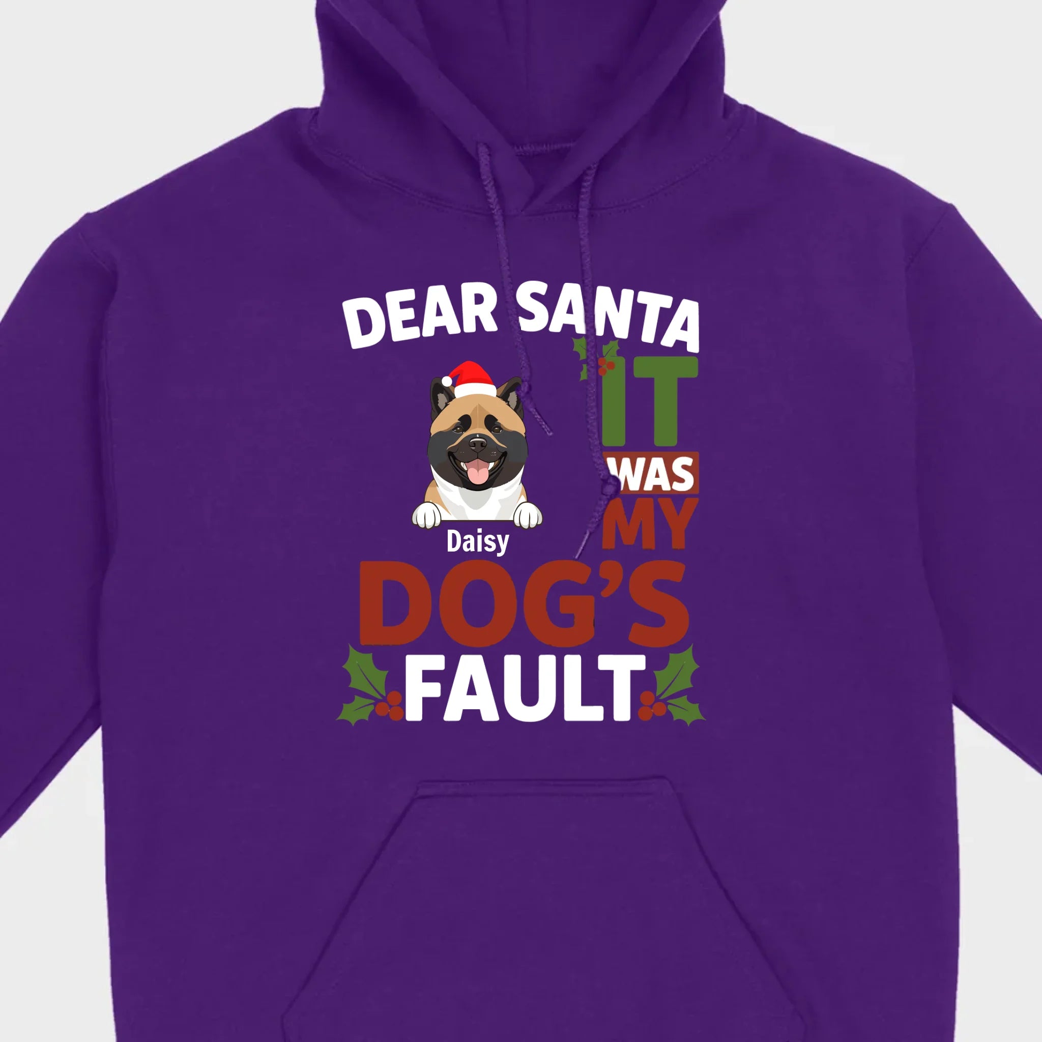 Dog Lover Christmas Shirt – Dear Santa It Was My Dog’s Fault Personalized Gift - 89Prints