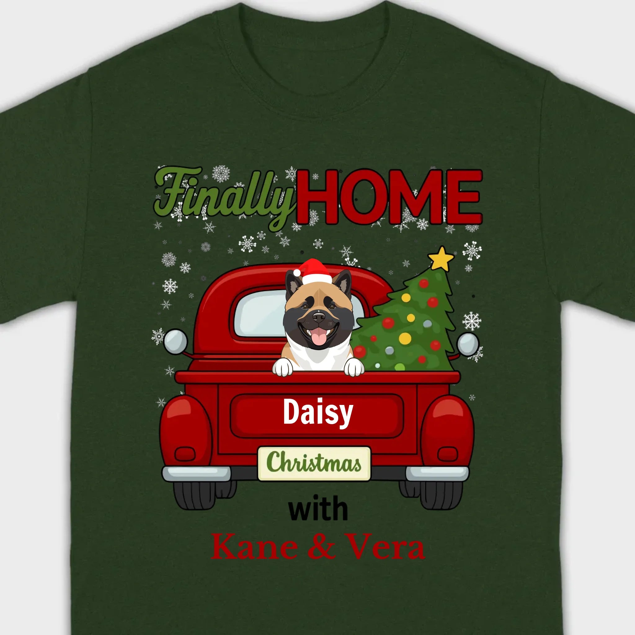 Personalized Christmas Shirt – Finally Home for Christmas Custom Holiday Tee - 89Prints