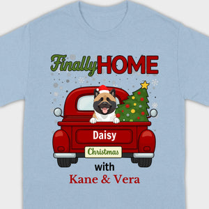 Personalized Christmas Shirt – Finally Home for Christmas Custom Holiday Tee - 89Prints