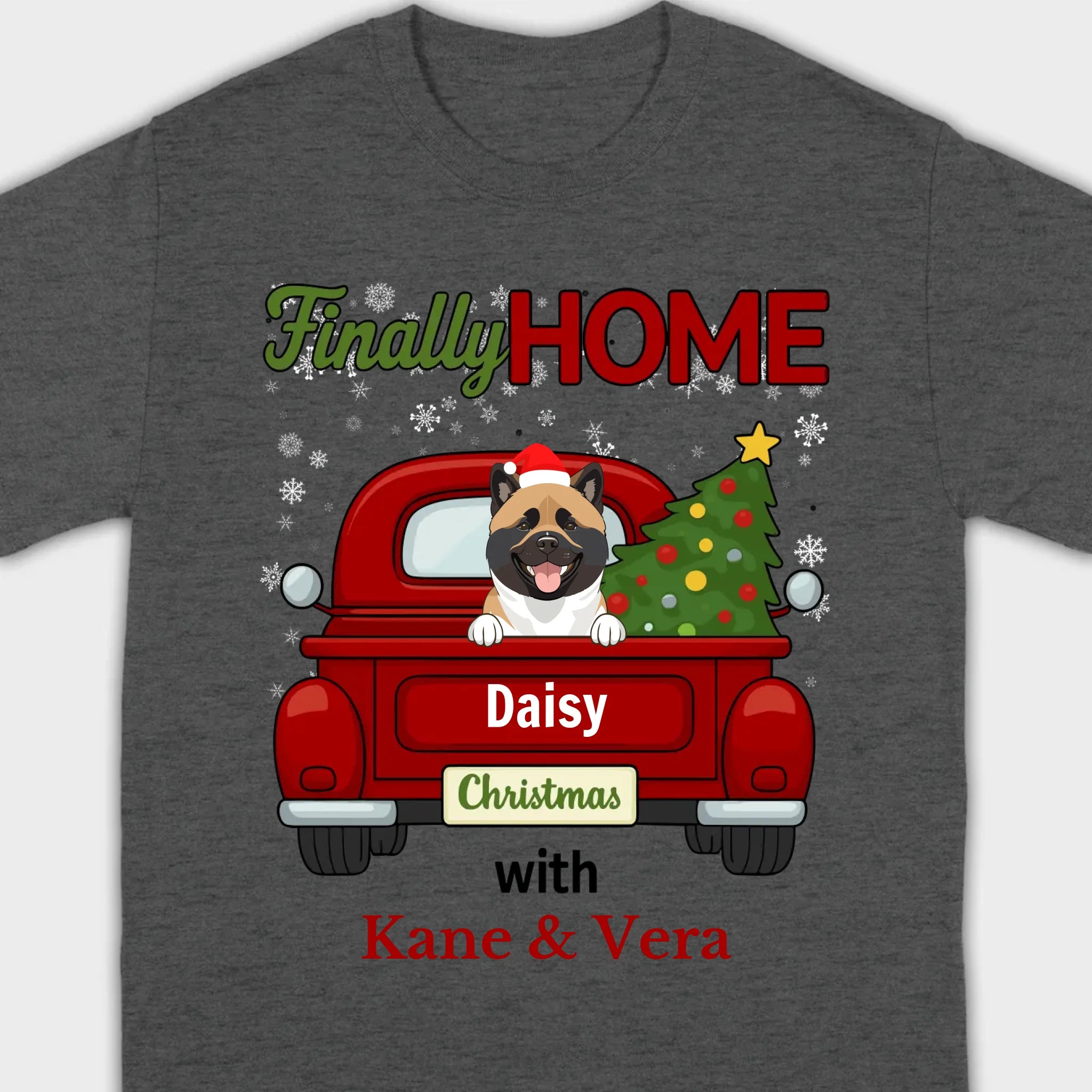 Personalized Christmas Shirt – Finally Home for Christmas Custom Holiday Tee - 89Prints