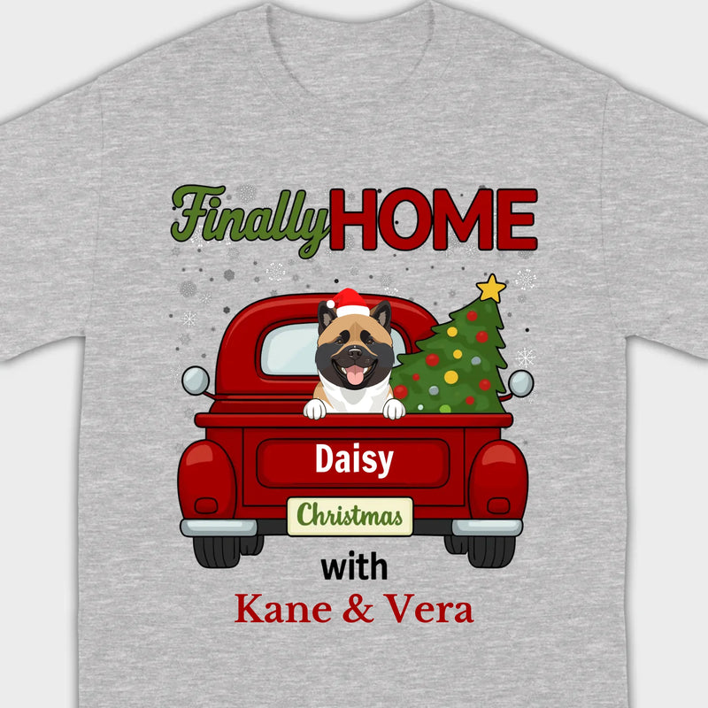 Personalized Christmas Shirt – Finally Home for Christmas Custom Holiday Tee - 89Prints