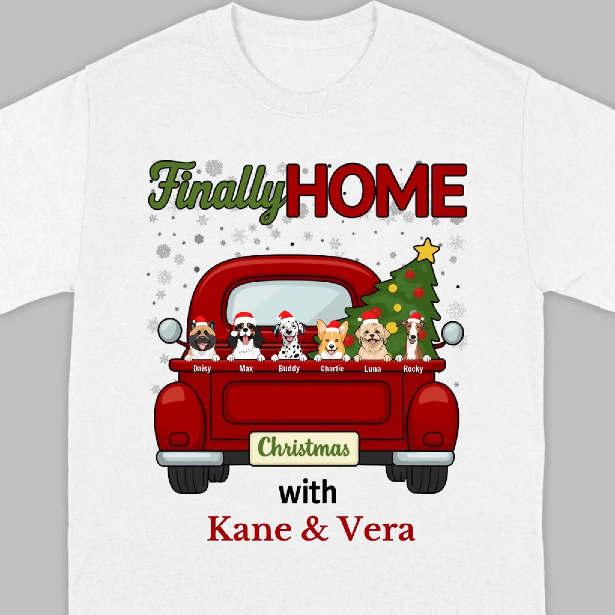 Personalized Christmas Shirt – Finally Home for Christmas Custom Holiday Tee - 89Prints