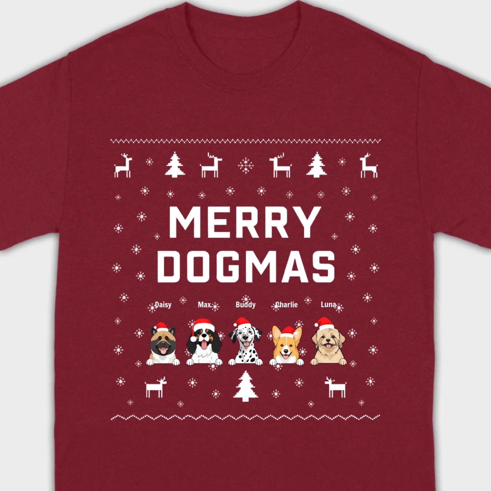 Funny Holiday Dog Shirt – Merry Dogmas Christmas Tee - 89Prints