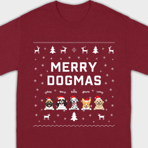Funny Holiday Dog Shirt – Merry Dogmas Christmas Tee - 89Prints