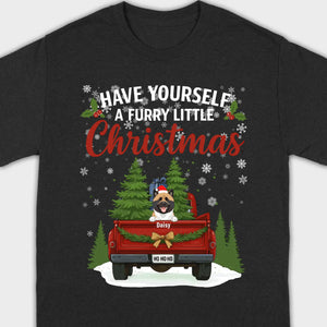 Personalized Dog Lover Christmas Tee - Have Yourself A Furry Little Christmas T-Shirt - 89Prints