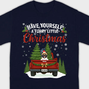 Personalized Dog Lover Christmas Tee - Have Yourself A Furry Little Christmas T-Shirt - 89Prints