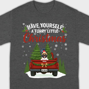 Personalized Dog Lover Christmas Tee - Have Yourself A Furry Little Christmas T-Shirt - 89Prints