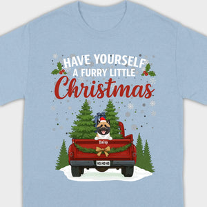 Personalized Dog Lover Christmas Tee - Have Yourself A Furry Little Christmas T-Shirt - 89Prints