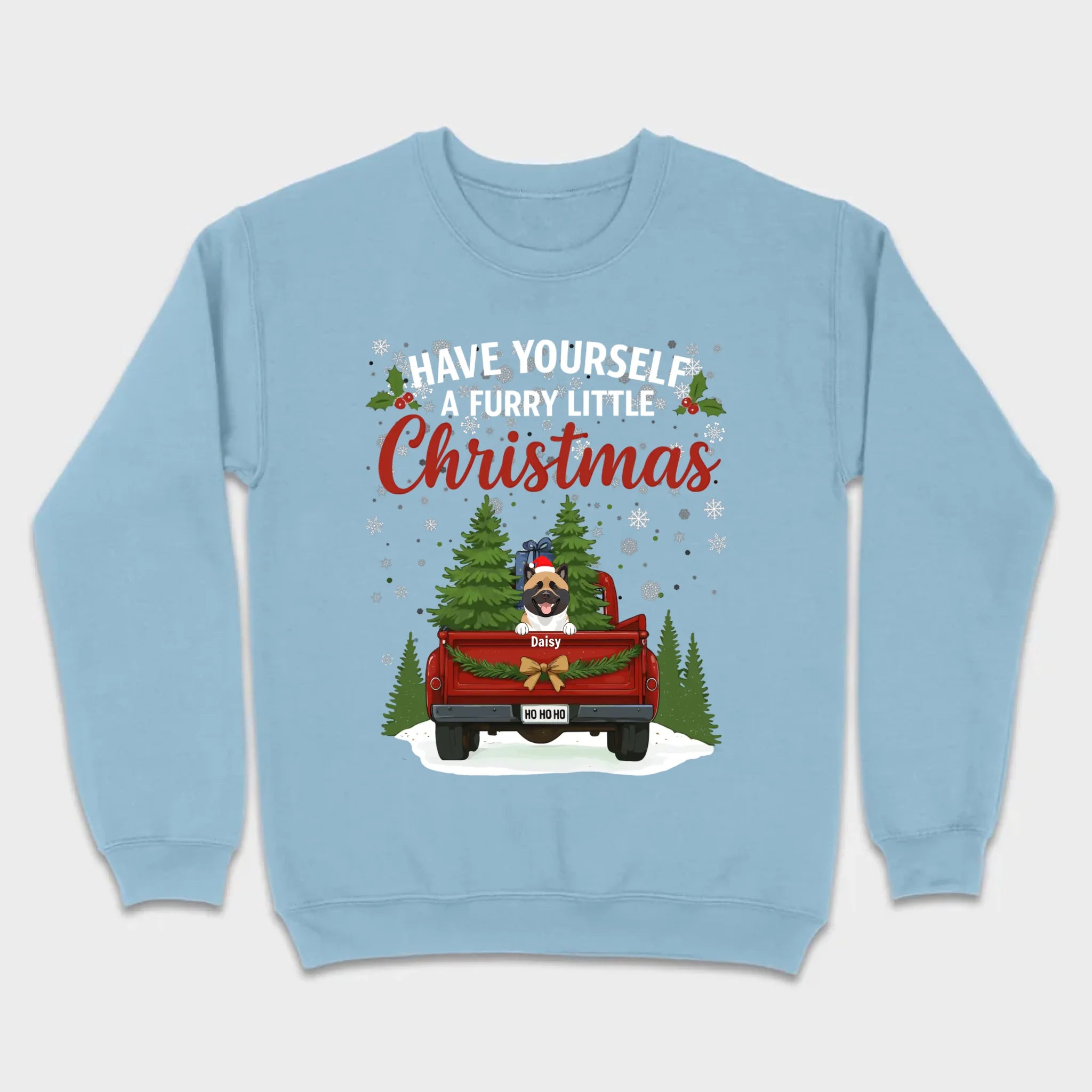 Personalized Dog Lover Christmas Tee - Have Yourself A Furry Little Christmas T-Shirt - 89Prints