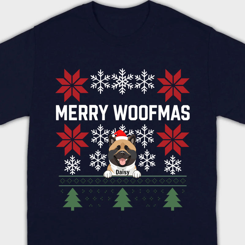 Personalized Merry Woofmas Shirt – Unique Christmas Gift for Dog Lovers - 89Prints