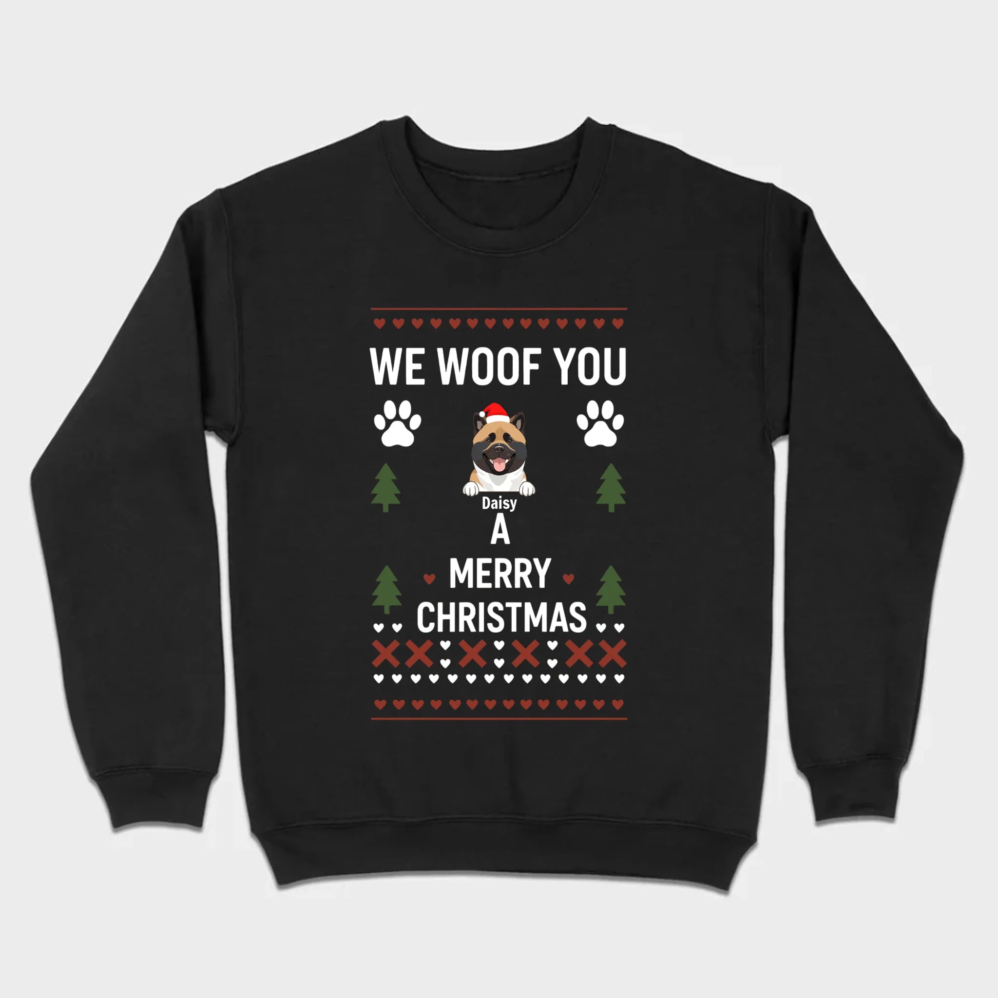 Custom Dog Christmas Shirt – We Woof You A Merry Christmas Funny Holiday Tee - 89Prints