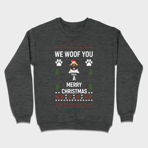 Custom Dog Christmas Shirt – We Woof You A Merry Christmas Funny Holiday Tee - 89Prints