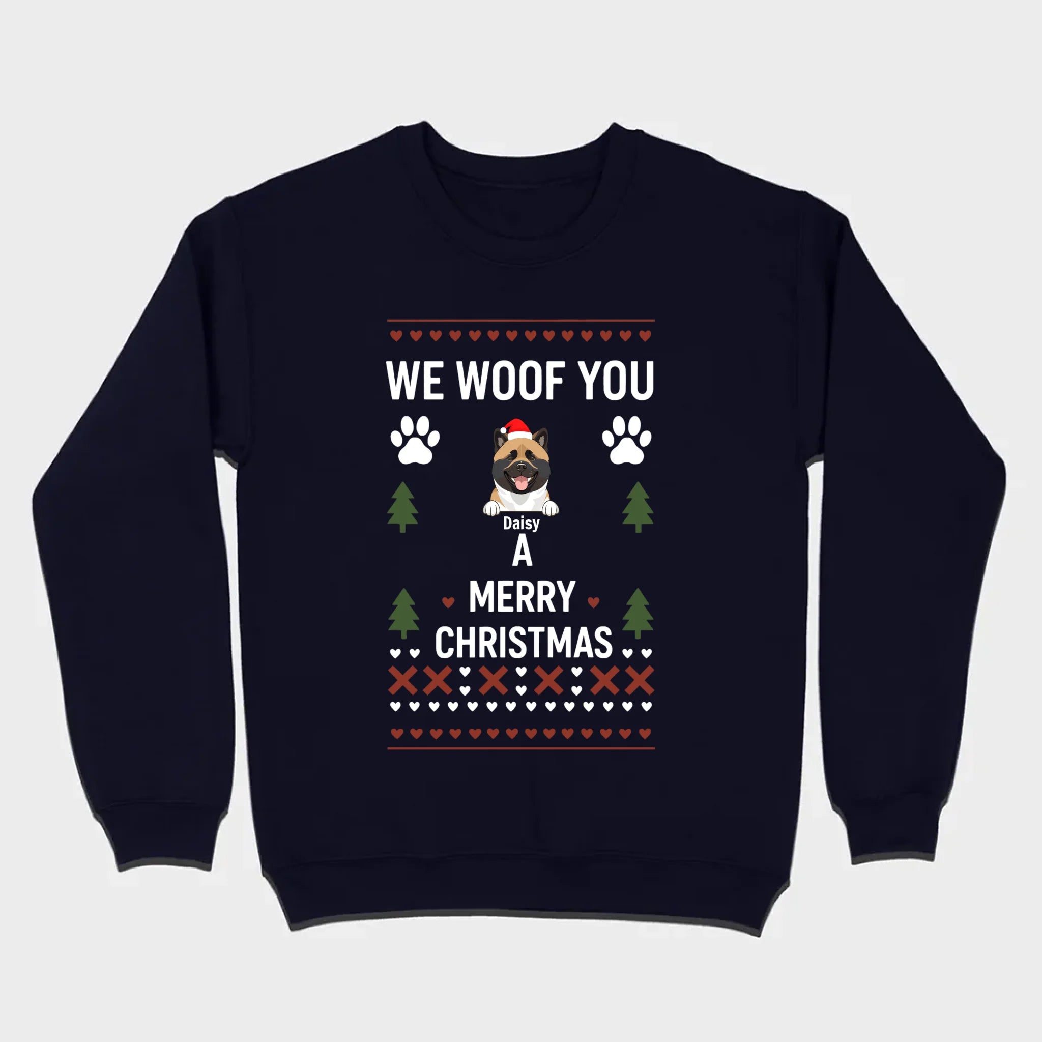 Custom Dog Christmas Shirt – We Woof You A Merry Christmas Funny Holiday Tee - 89Prints