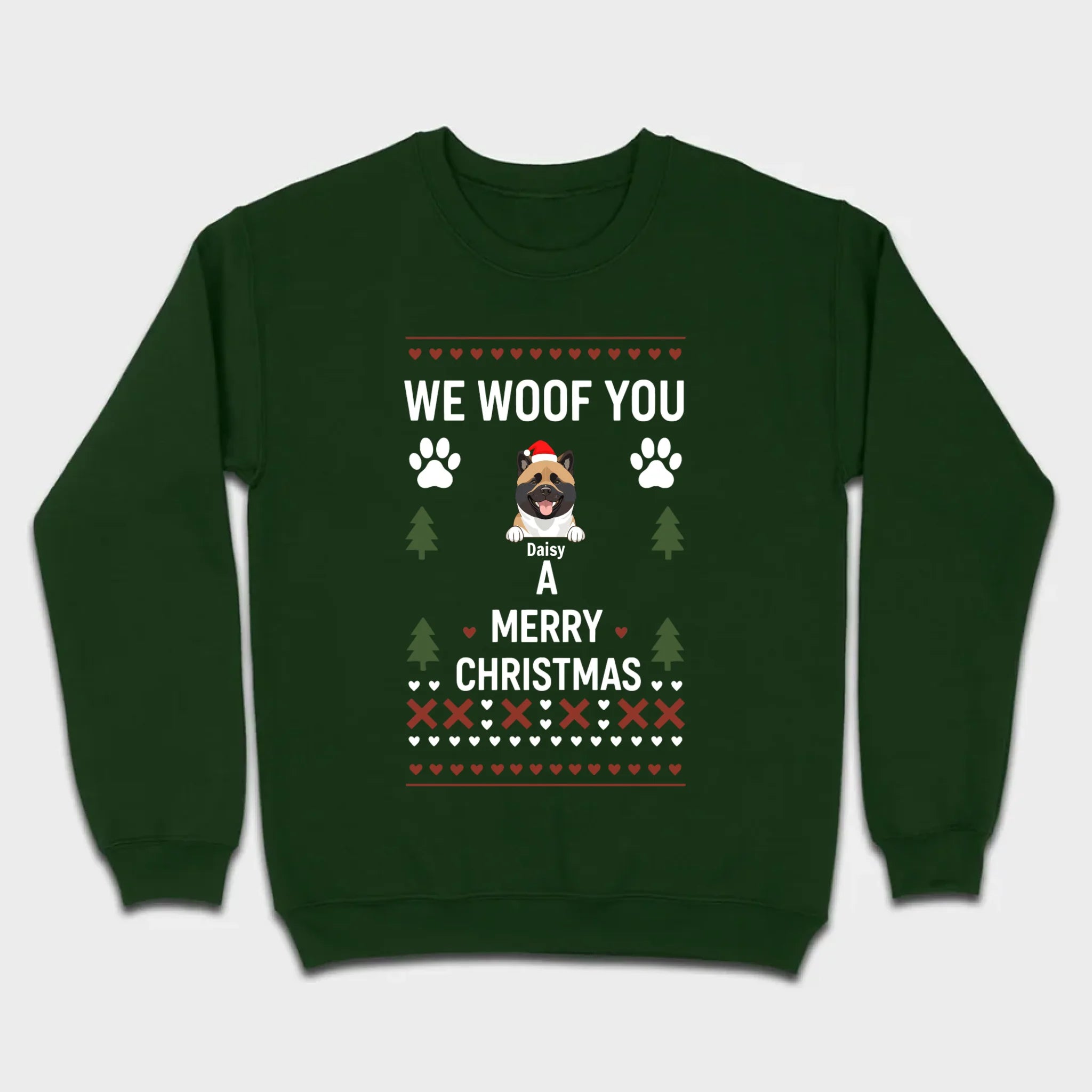 Custom Dog Christmas Shirt – We Woof You A Merry Christmas Funny Holiday Tee - 89Prints