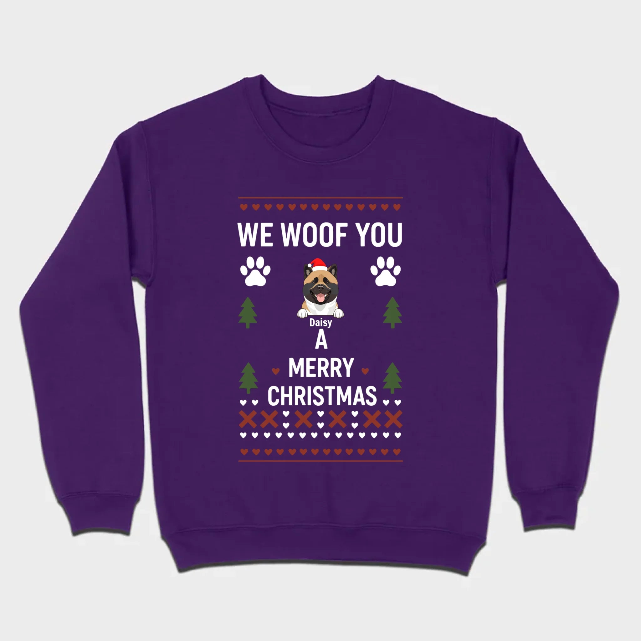 Custom Dog Christmas Shirt – We Woof You A Merry Christmas Funny Holiday Tee - 89Prints