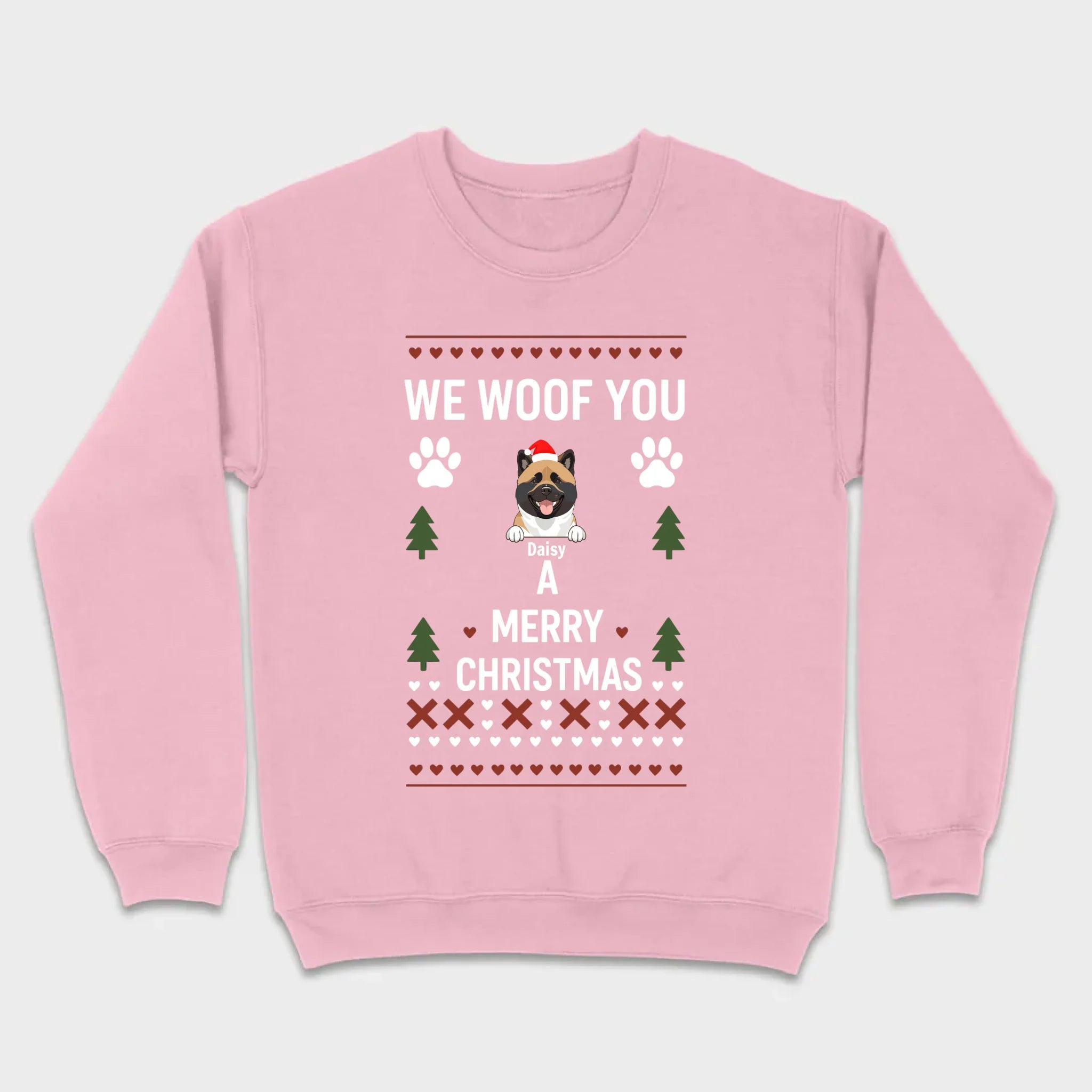 Custom Dog Christmas Shirt – We Woof You A Merry Christmas Funny Holiday Tee - 89Prints