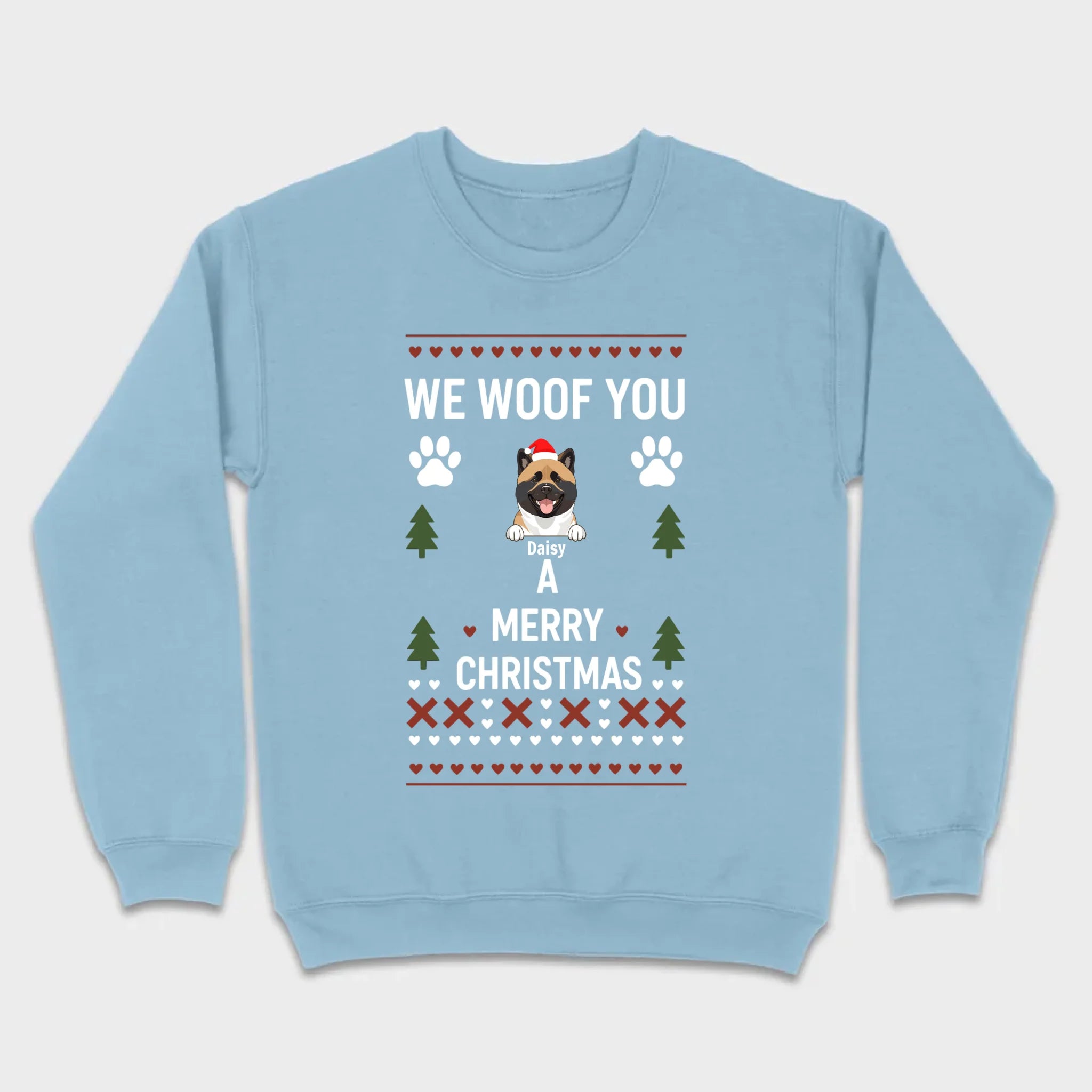 Custom Dog Christmas Shirt – We Woof You A Merry Christmas Funny Holiday Tee - 89Prints