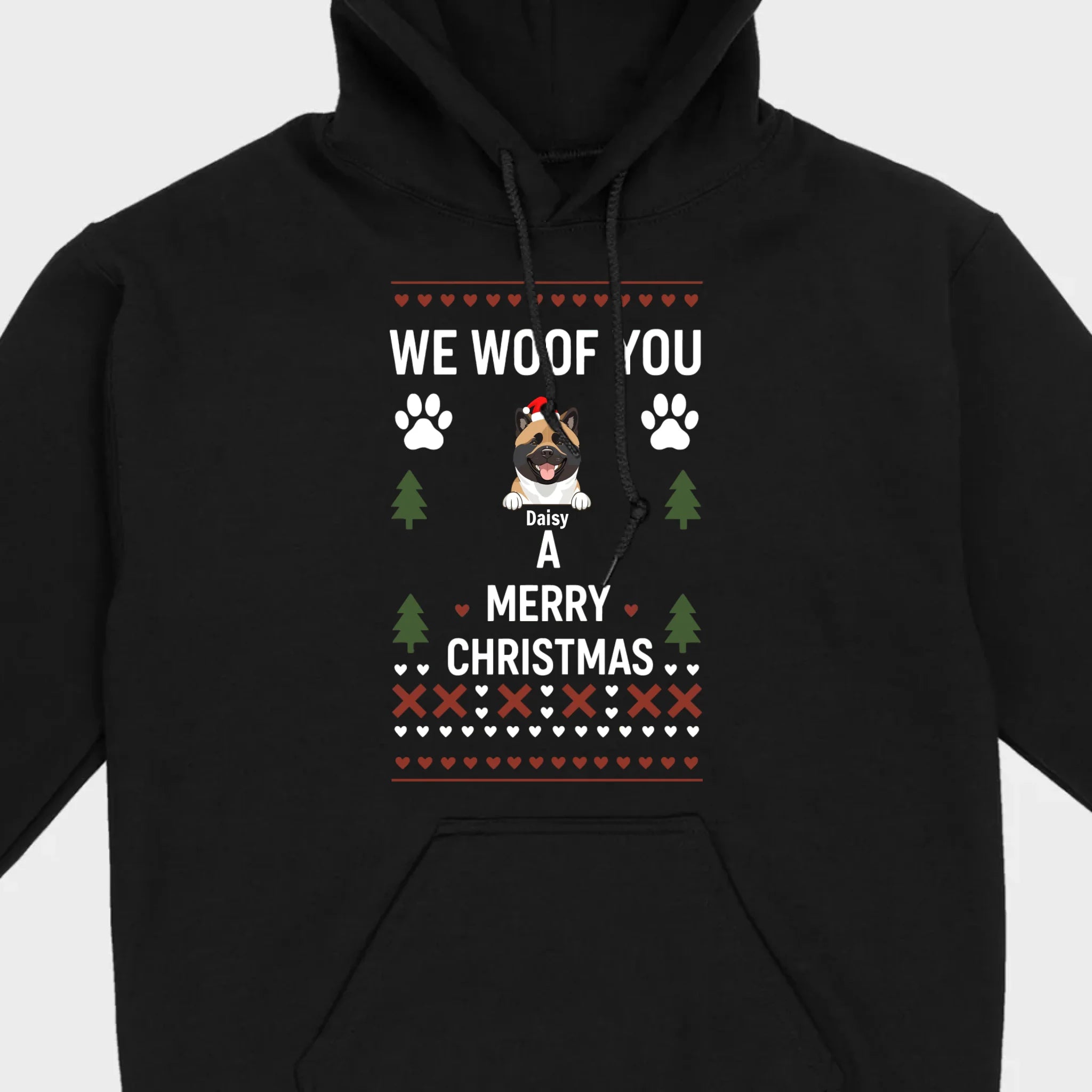 Custom Dog Christmas Shirt – We Woof You A Merry Christmas Funny Holiday Tee - 89Prints
