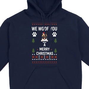 Custom Dog Christmas Shirt – We Woof You A Merry Christmas Funny Holiday Tee - 89Prints