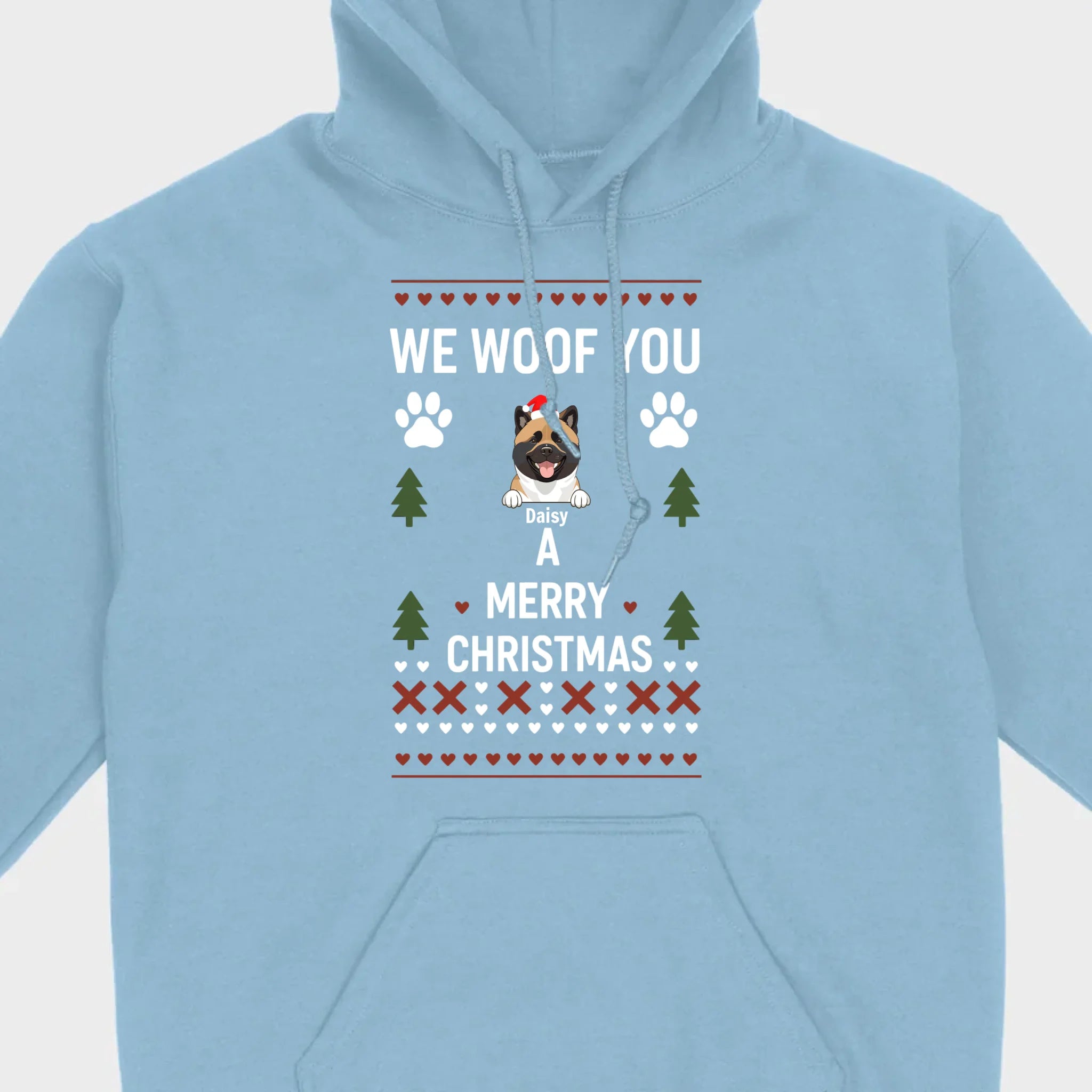 Custom Dog Christmas Shirt – We Woof You A Merry Christmas Funny Holiday Tee - 89Prints