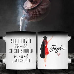 “She Believed and She Did” Graduation Mug – Celebrate Her New Journey | 89Prints