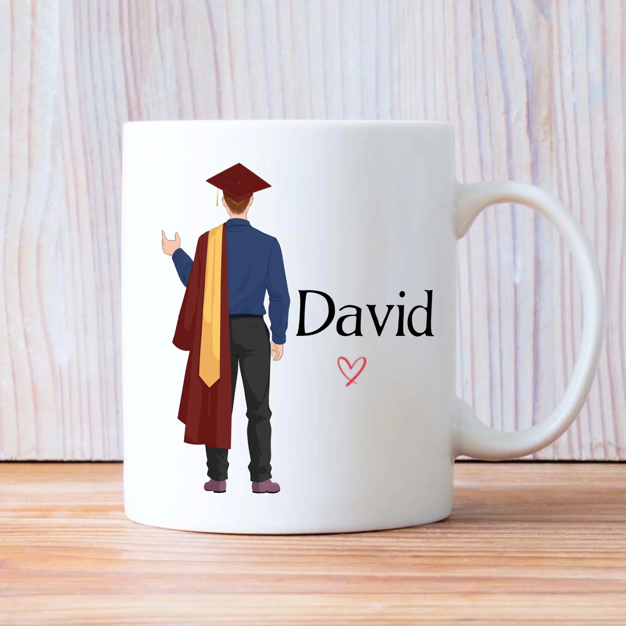 “He Believed and He Did” Personalized Graduation Mug – Good Luck & New Beginnings | 89Prints