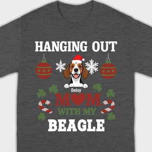 Custom Beagle Lover Tee – Hanging Out With My Beagle Christmas Shirt -89Prints