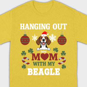 Custom Beagle Lover Tee – Hanging Out With My Beagle Christmas Shirt -89Prints