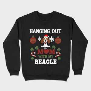 Custom Beagle Lover Tee – Hanging Out With My Beagle Christmas Shirt -89Prints
