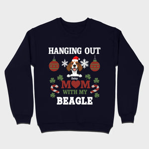 Custom Beagle Lover Tee – Hanging Out With My Beagle Christmas Shirt -89Prints