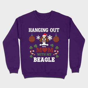 Custom Beagle Lover Tee – Hanging Out With My Beagle Christmas Shirt -89Prints