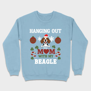Custom Beagle Lover Tee – Hanging Out With My Beagle Christmas Shirt -89Prints