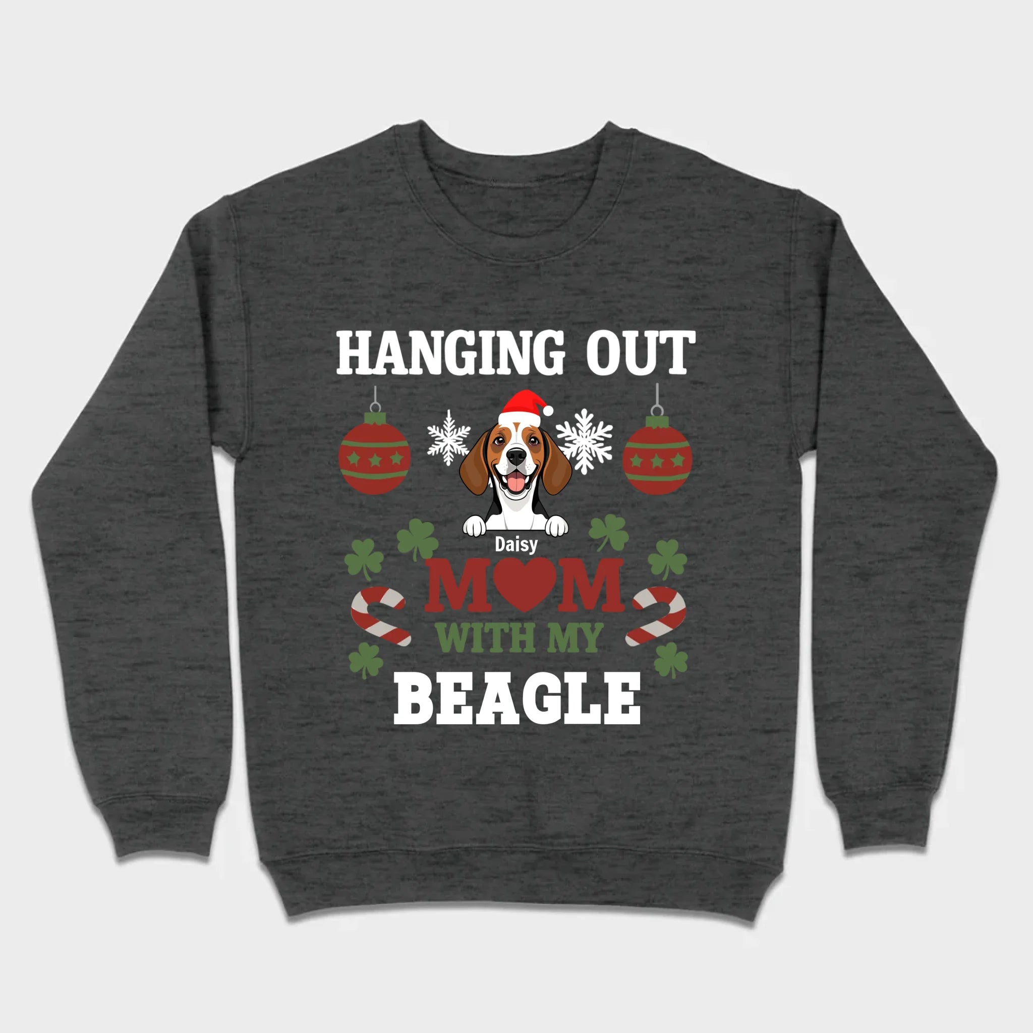 Custom Beagle Lover Tee – Hanging Out With My Beagle Christmas Shirt -89Prints