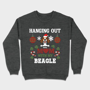 Custom Beagle Lover Tee – Hanging Out With My Beagle Christmas Shirt -89Prints