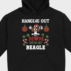 Custom Beagle Lover Tee – Hanging Out With My Beagle Christmas Shirt -89Prints