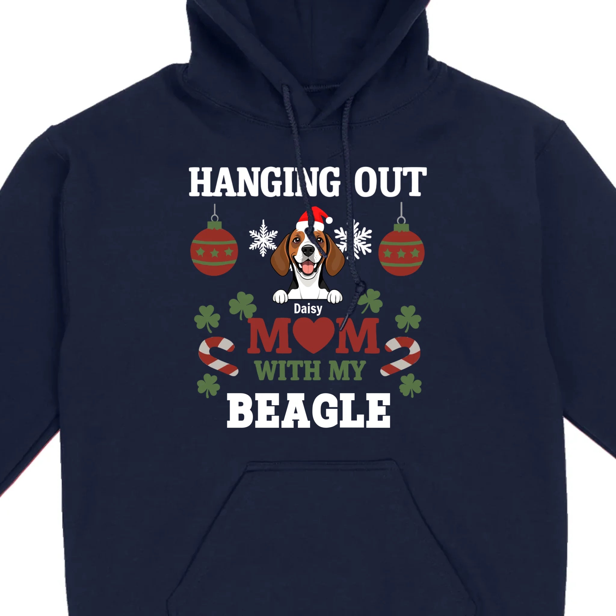 Custom Beagle Lover Tee – Hanging Out With My Beagle Christmas Shirt -89Prints
