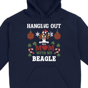 Custom Beagle Lover Tee – Hanging Out With My Beagle Christmas Shirt -89Prints