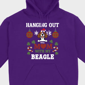 Custom Beagle Lover Tee – Hanging Out With My Beagle Christmas Shirt -89Prints