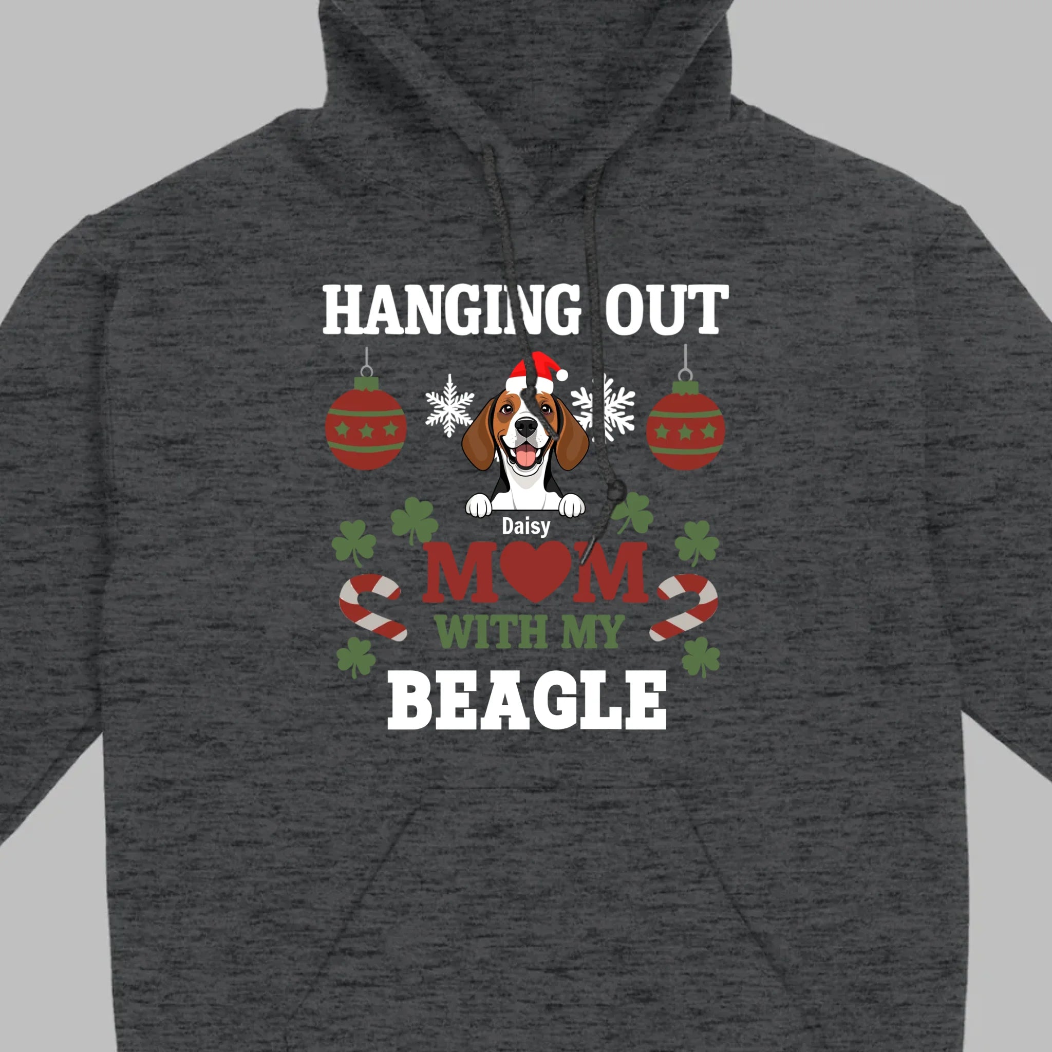 Custom Beagle Lover Tee – Hanging Out With My Beagle Christmas Shirt -89Prints