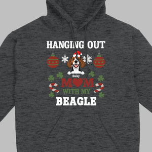 Custom Beagle Lover Tee – Hanging Out With My Beagle Christmas Shirt -89Prints