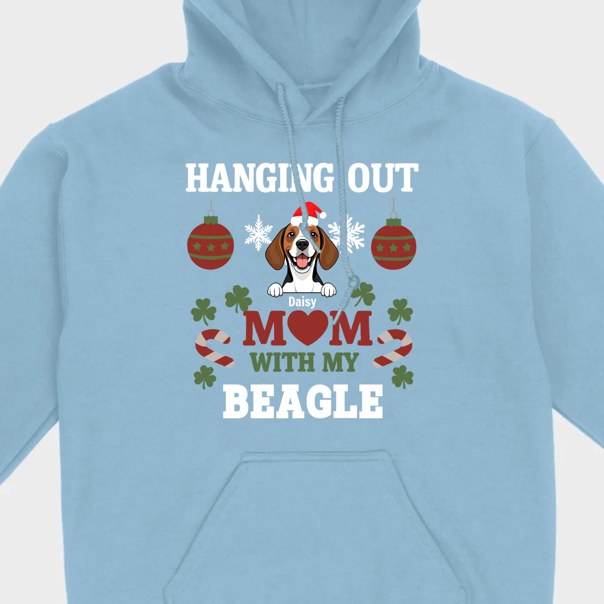 Custom Beagle Lover Tee – Hanging Out With My Beagle Christmas Shirt -89Prints