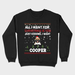 Funny Dog Christmas Shirt – All I Want For Christmas Is You, Just Kidding I Want My Dog - 89Prints