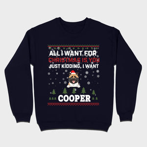 Funny Dog Christmas Shirt – All I Want For Christmas Is You, Just Kidding I Want My Dog - 89Prints
