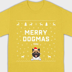 Funny Holiday Dog Shirt – Merry Dogmas Christmas Tee - 89Prints
