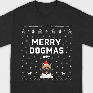 Funny Holiday Dog Shirt – Merry Dogmas Christmas Tee - 89Prints