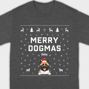 Funny Holiday Dog Shirt – Merry Dogmas Christmas Tee - 89Prints