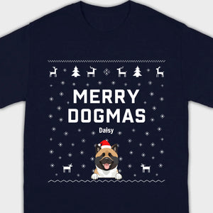 Funny Holiday Dog Shirt – Merry Dogmas Christmas Tee - 89Prints