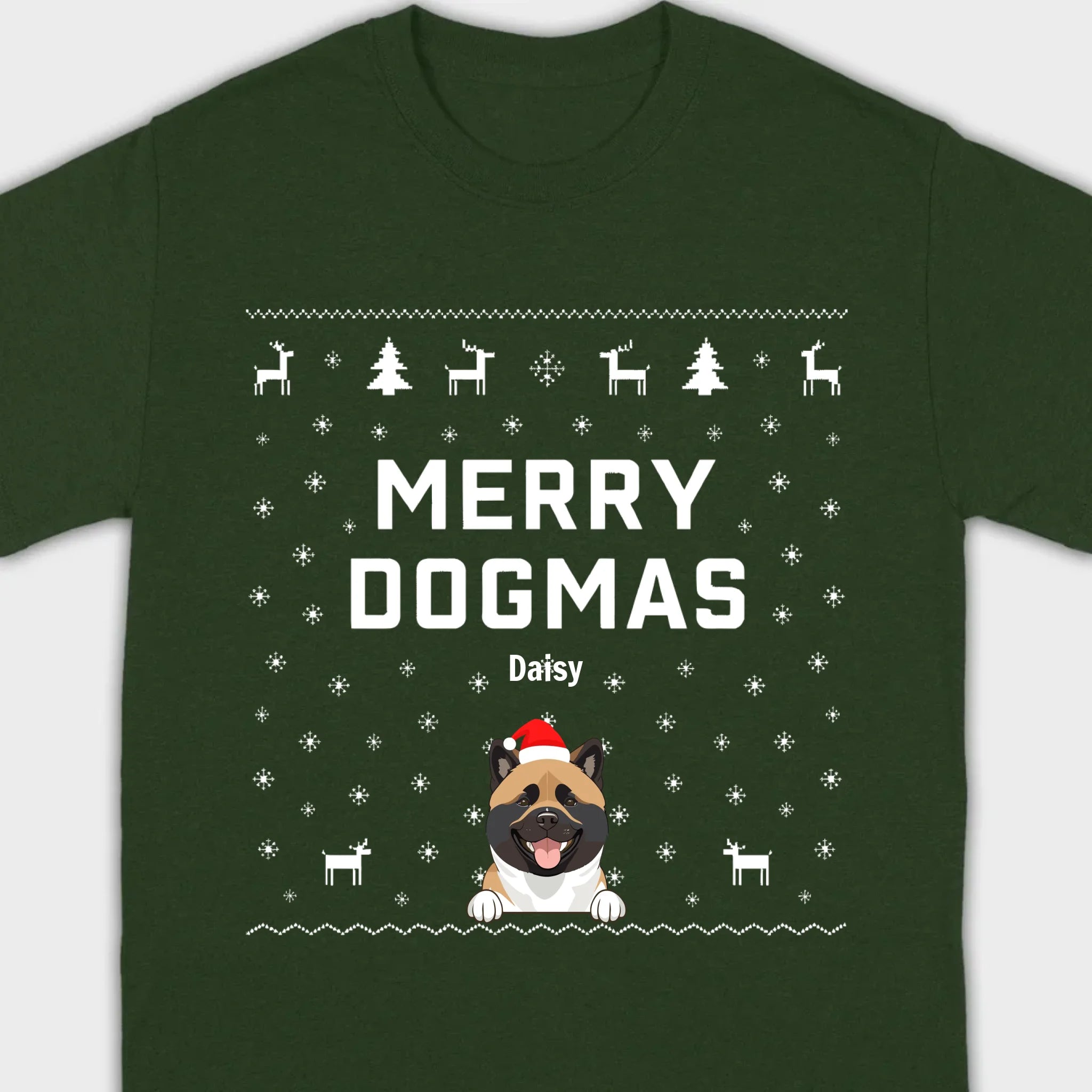 Funny Holiday Dog Shirt – Merry Dogmas Christmas Tee - 89Prints