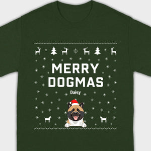 Funny Holiday Dog Shirt – Merry Dogmas Christmas Tee - 89Prints